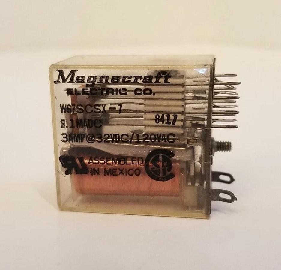 Used Magnecraft W67SCSX-7 Relays, Lot of 5, Used