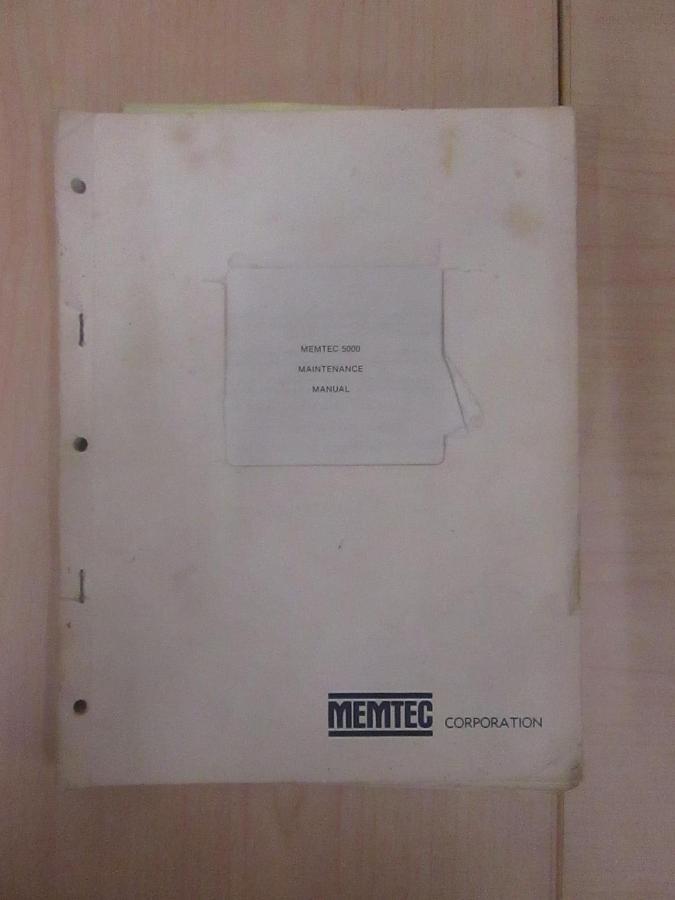Used Memtec 5000 Maintenance Manual, Used