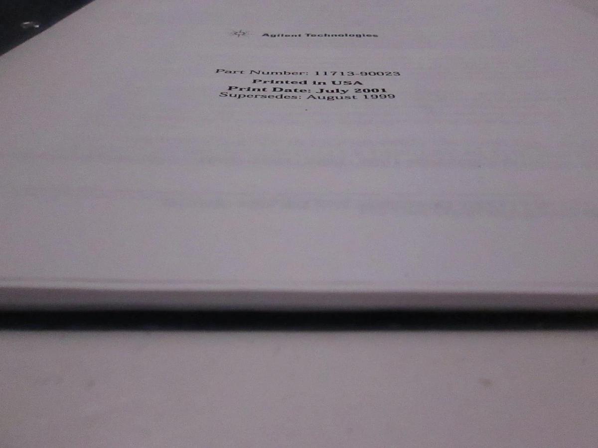 Used Agilent Tech Model 11713A Attenuator/Switch Operating and Service Manual, Used
