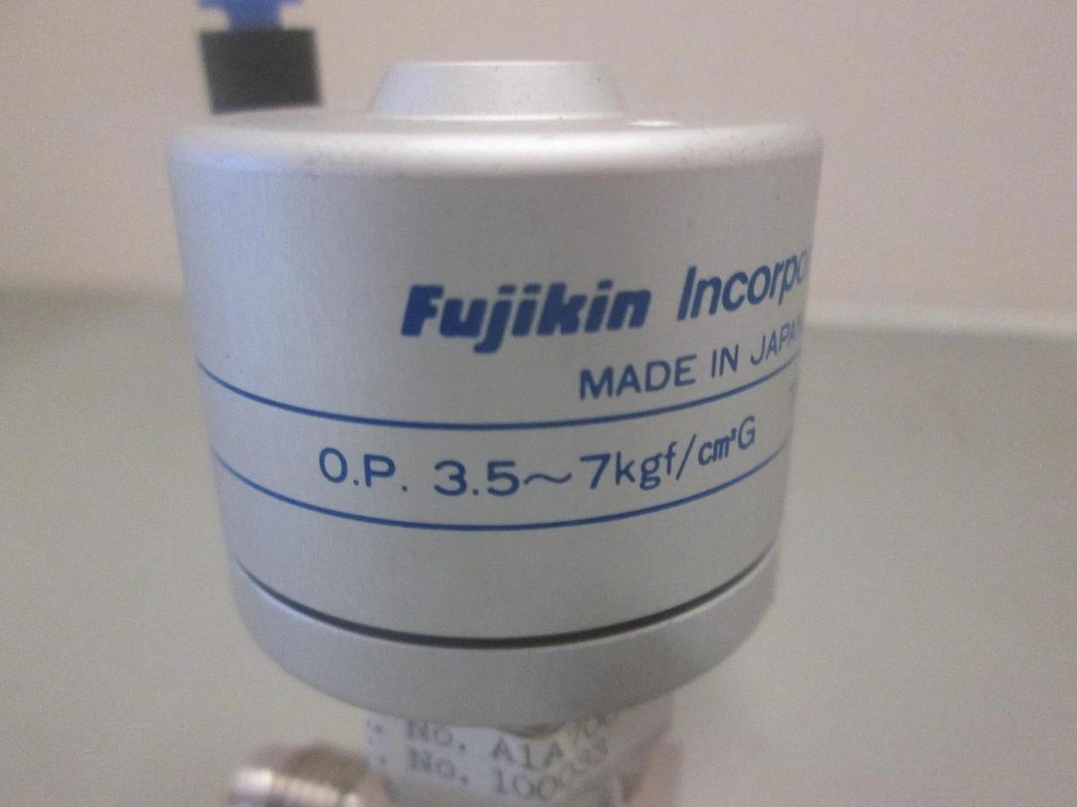 Used Fujikin, 3.5-7kgf, N.O. Pneumatic Valve, 1/4" MVCR, Used