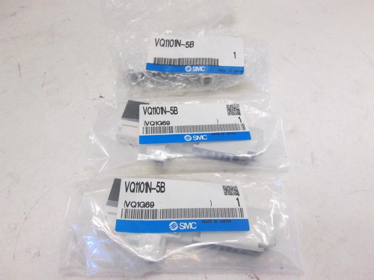 SMC, Solenoid Valve, VQ1101N-5B, 24VDC, New, Lot of 3