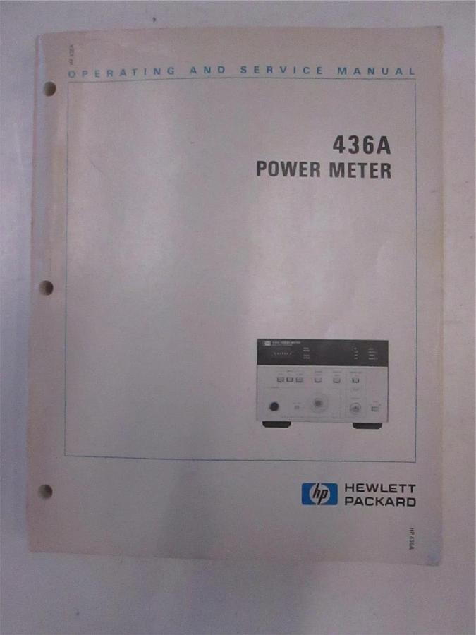 Used HP 436A Power Meter Operating and Service Manual, Used