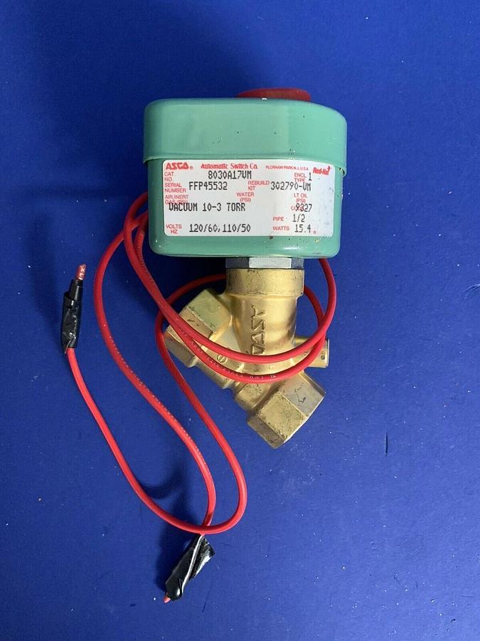 Used ASCO 8030A17VM 1/2" 2-Way Solenoid Valve, Used