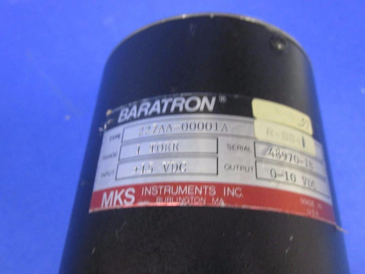 Used MKS 227AA-00001A Baratron Pressure Transducer,  1 TORR, Used