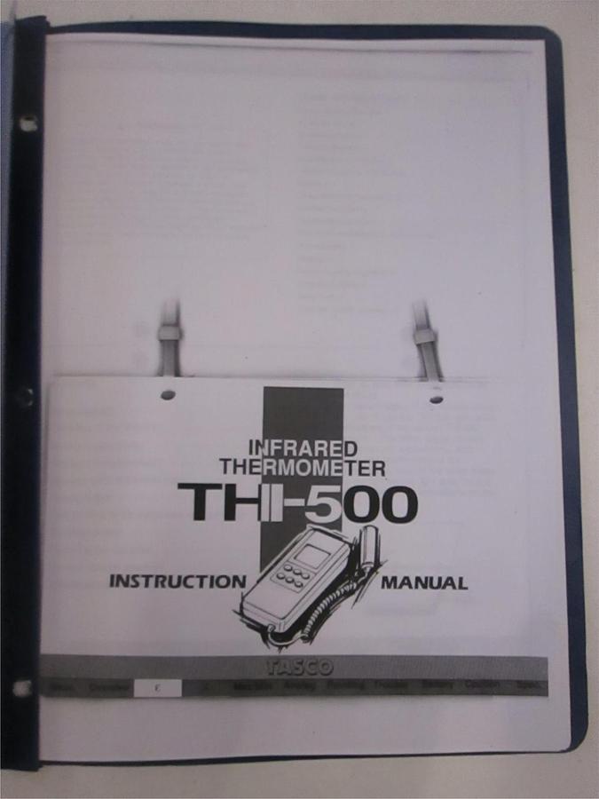 Used Tasco Infrared thermometer THI-500 Instruction Manual, Used
