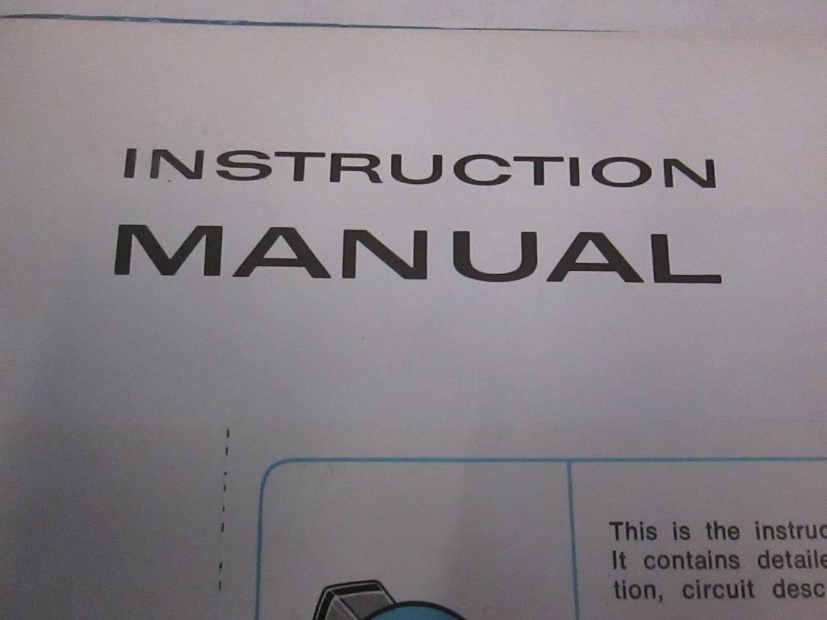 Used Tectronix Type 2A60 Plug-In Instruction Manual, Used