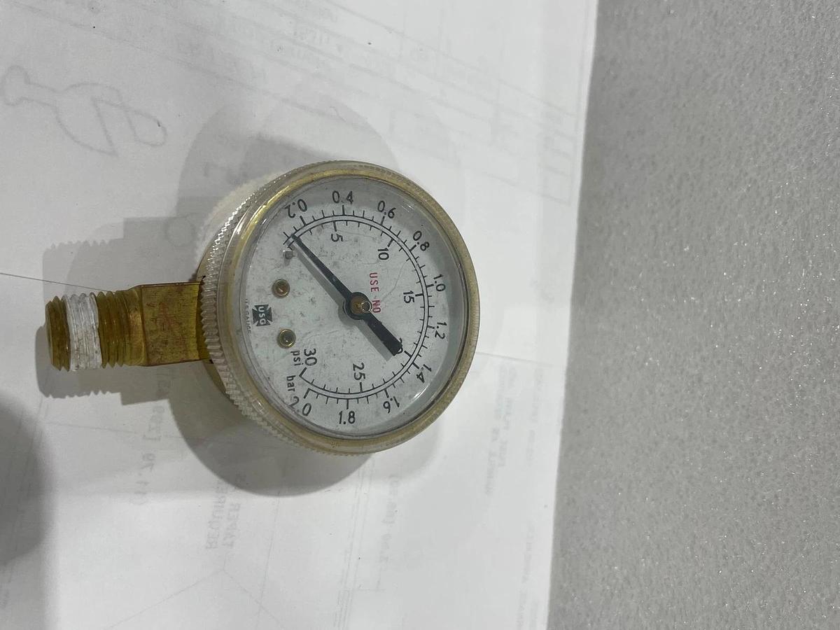 Used USG, Pressure Gauge 0-30PSI, Used