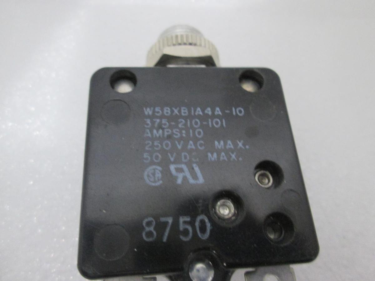 Potter & Brumfield, W58XB1A4A-10, Circuit Breaker, 10A, 375-210-101, New