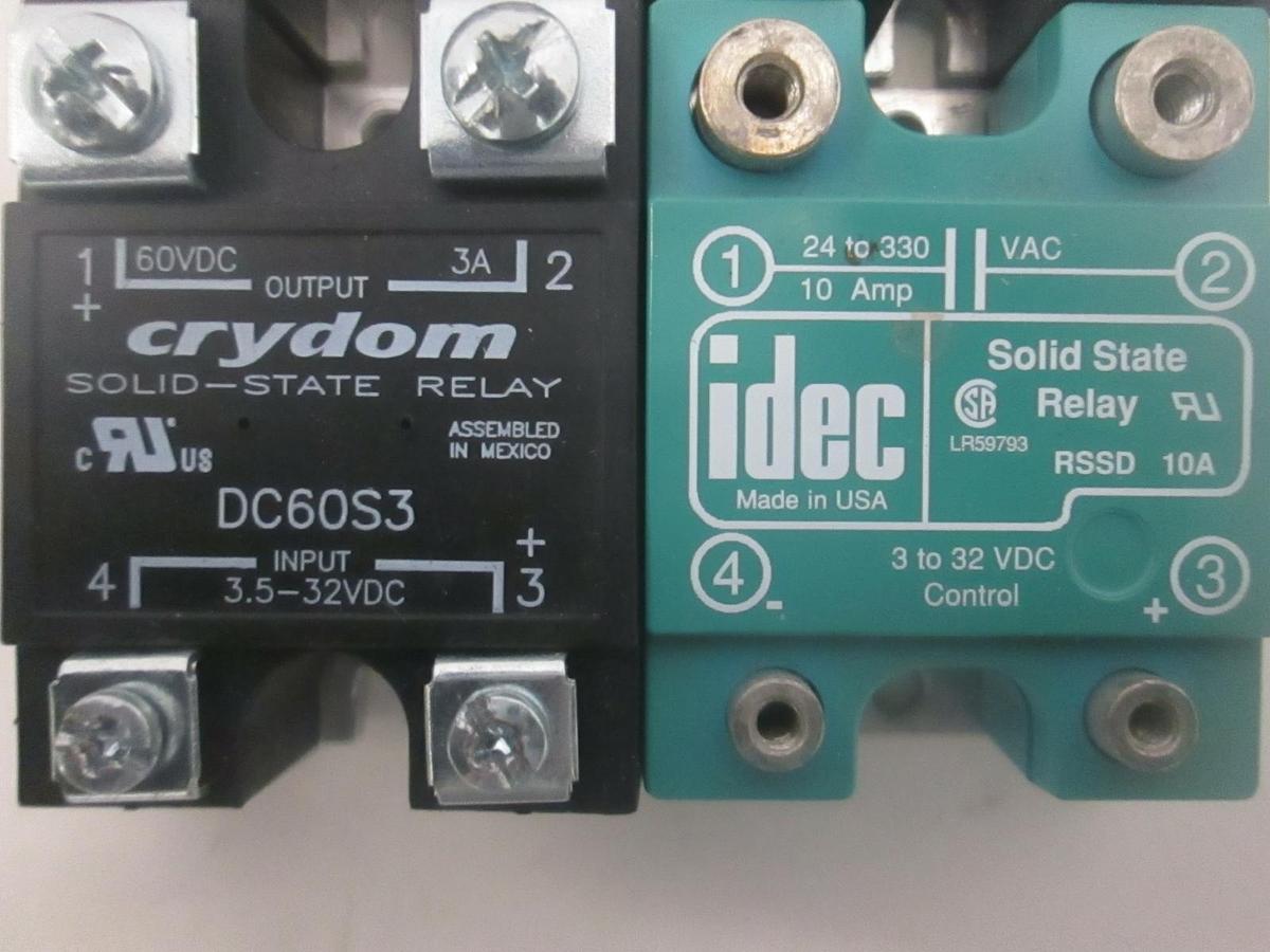 Used Crydom, Solid State Relay, DC60S3, Idec RSSD Used, Lot of 4