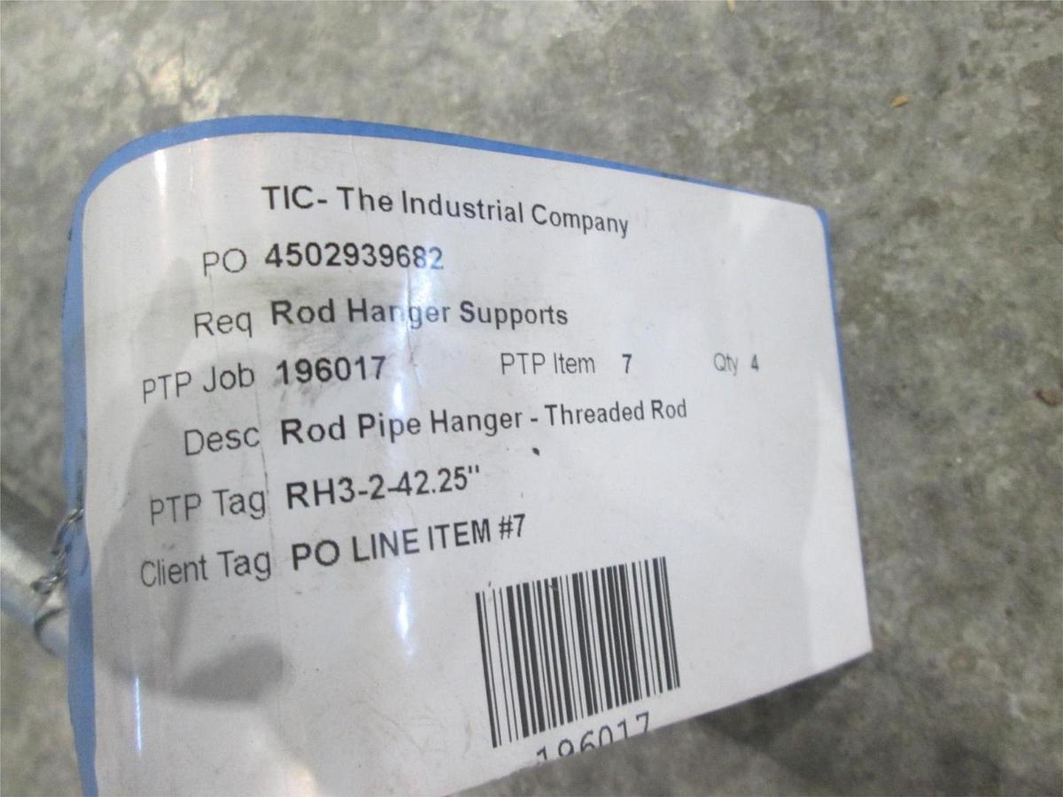 The Industrial Company, Rod Pipe Hanger-All Thread Rod, RH3-2-42.25", New