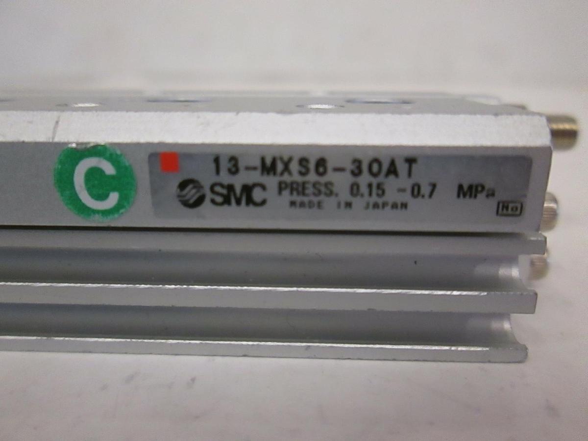 Used SMC, 13-MXS6-30AT, Air Cylinder Linear Slide Actuator Table, Used