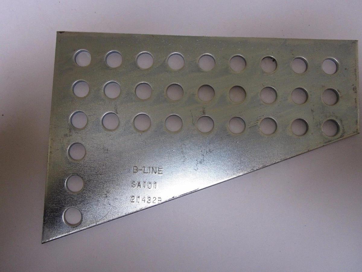 Cooper B-Line SA101 Slotted Angle Connection Plate, Silver, LOT of 5