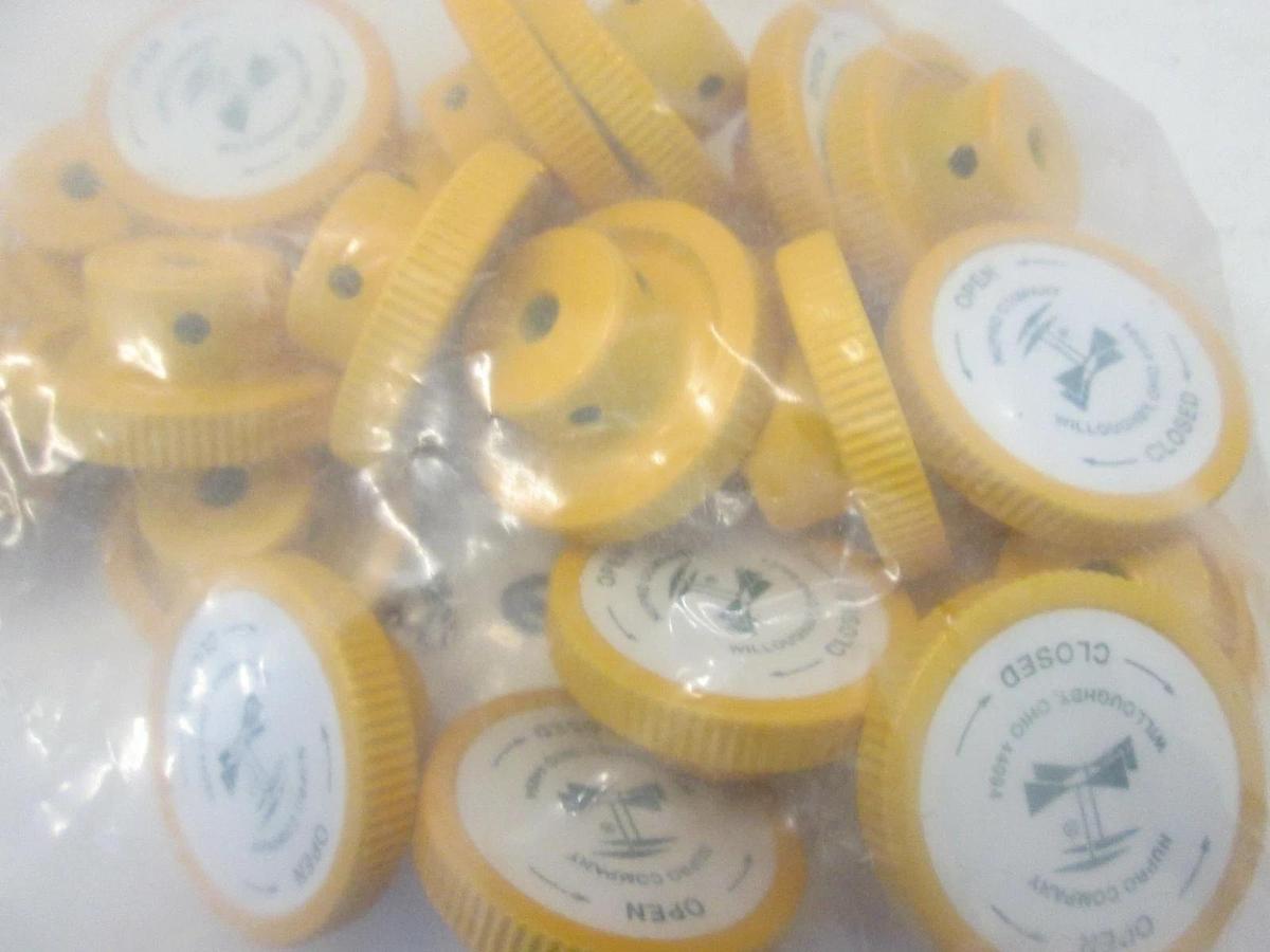 Nupro, PHEN-4B-K11 Phenolic Handle for Bellows Sealed Valve, Yellow, Lot of 20