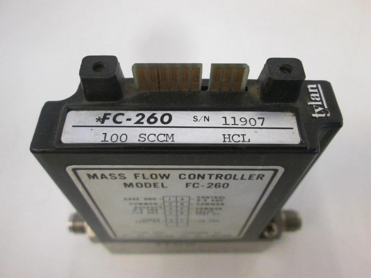 Used Tylan, FC-260, Mass Flow Controller, HCL, 100 SCCM, Used