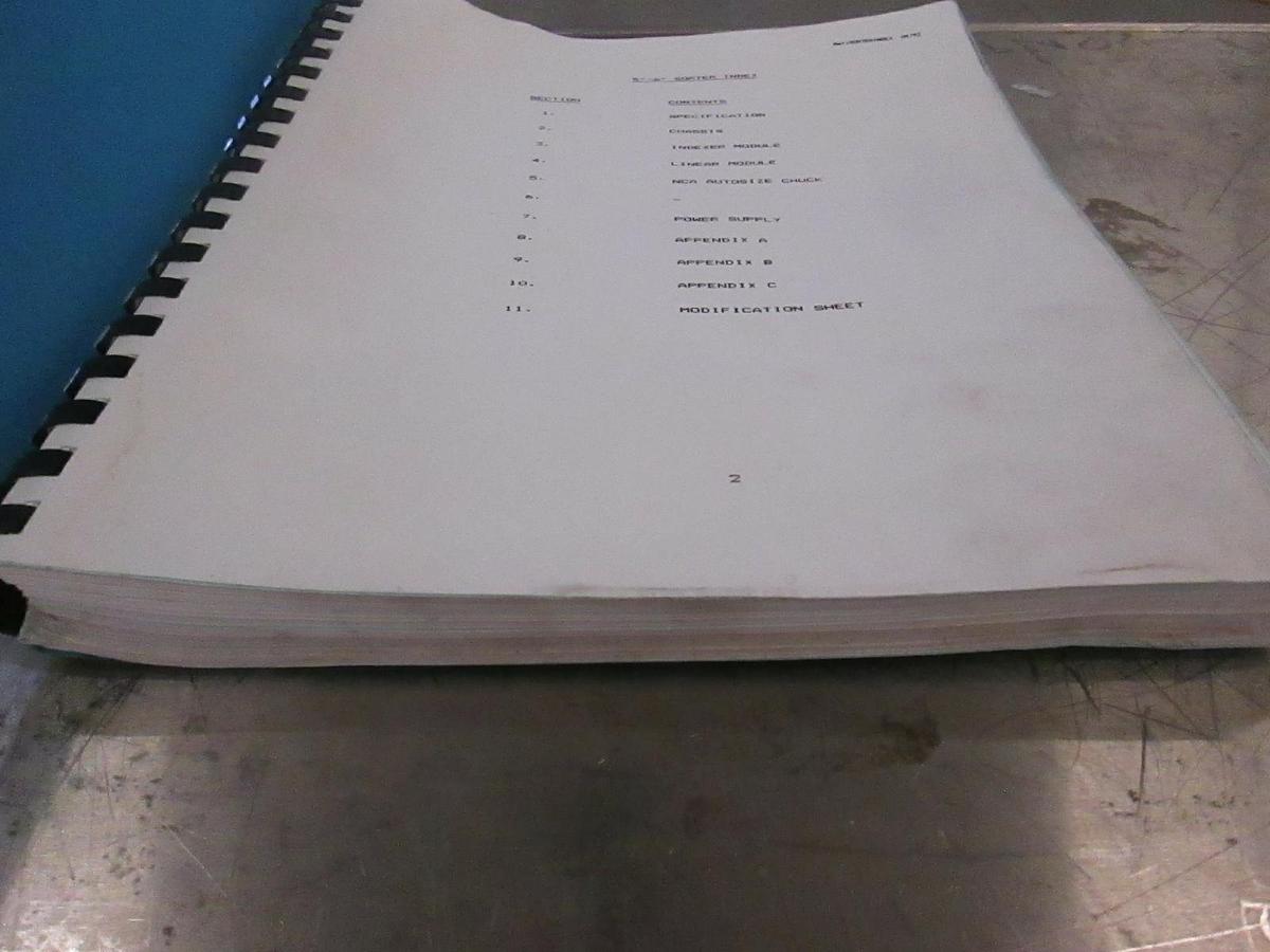 Used Western Equipment Developments 5"-6" Sorter System Reference Manual, Used