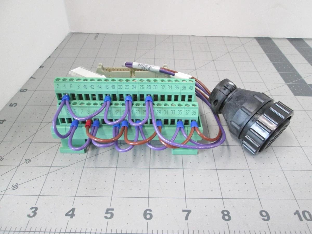Phoenix Contact, FLKM40, Terminal Block, 40 Position w/ AMP 206837-1, New