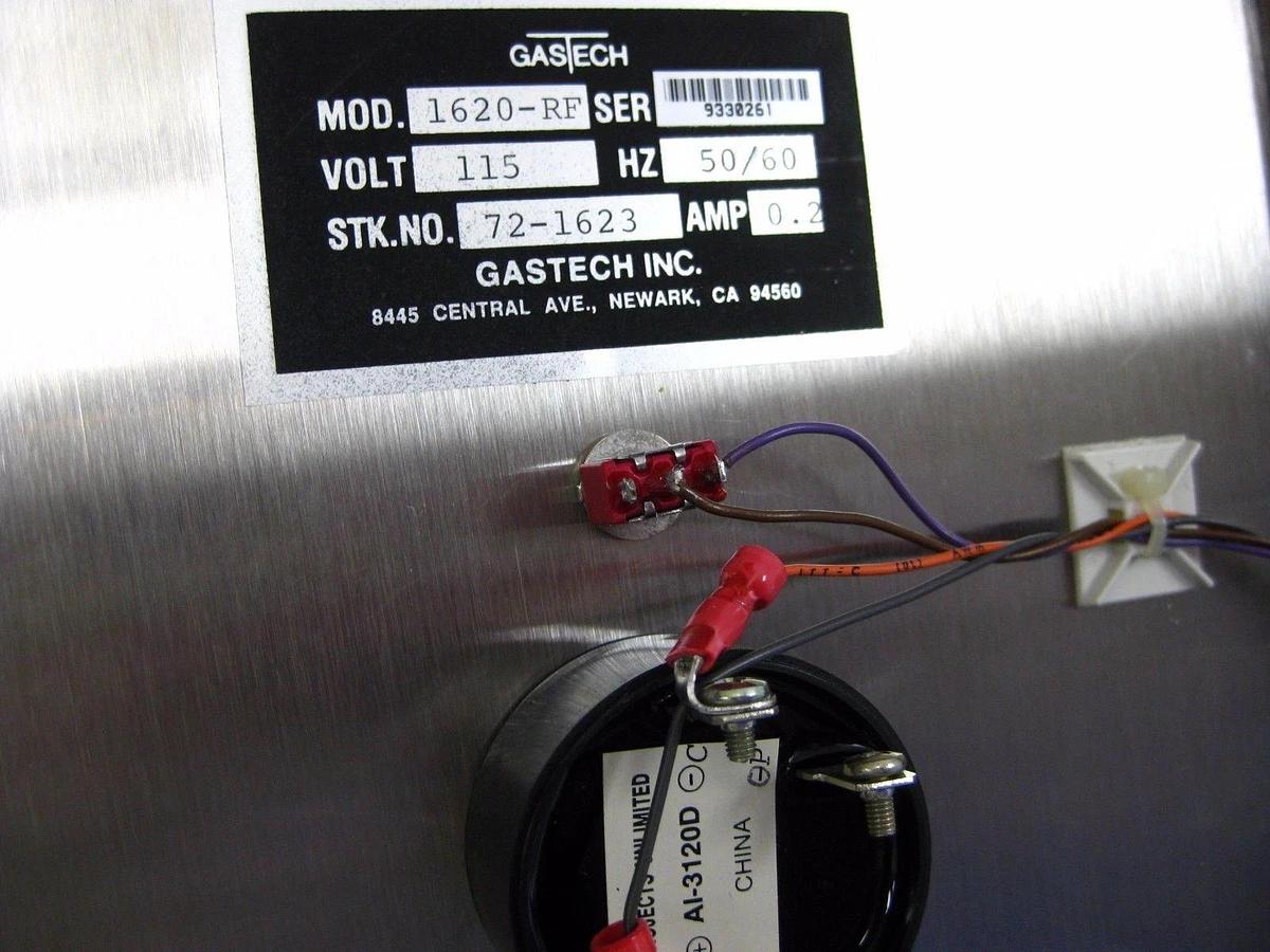 Used GASTECH 1620-RF Gas Alarm 115V, 50/60 Hz, 0.2 A, Used