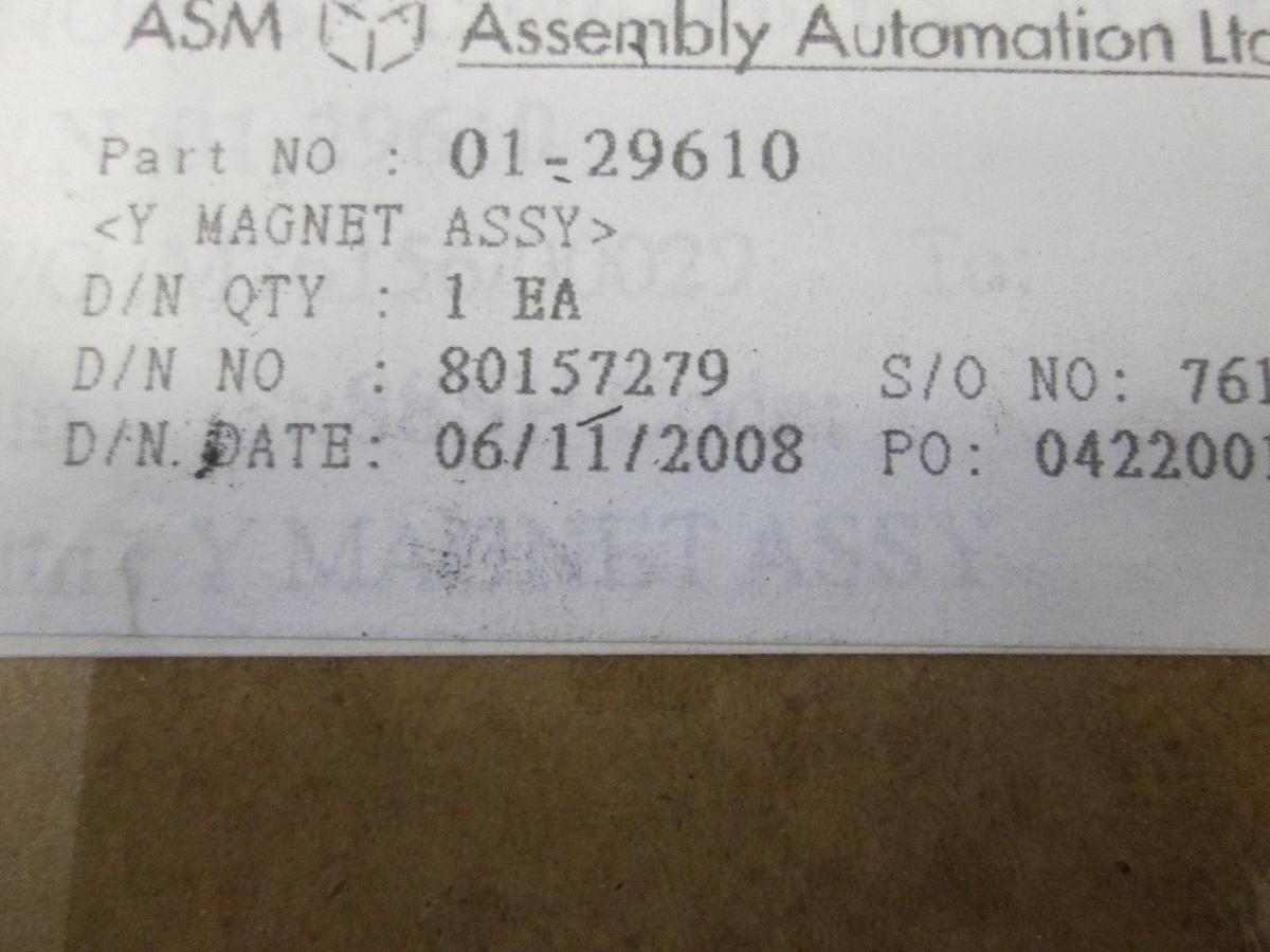 Used ASM, 01-29610, Y Magnet Assy, Used