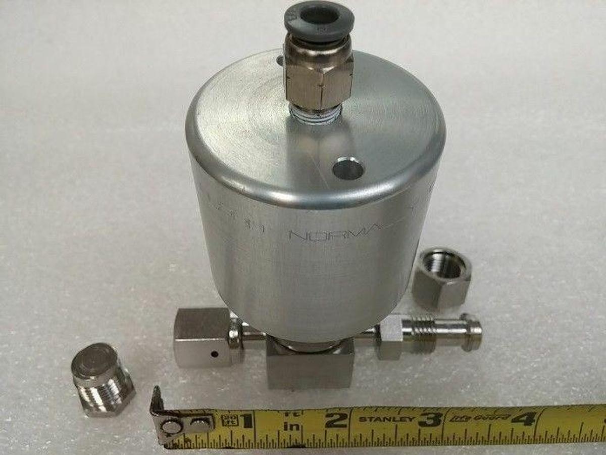 Used Nupro SS-HBTW4-C High Pressure Valve, 1/4" Tube x 3/8" Tube Butt, NC, Used