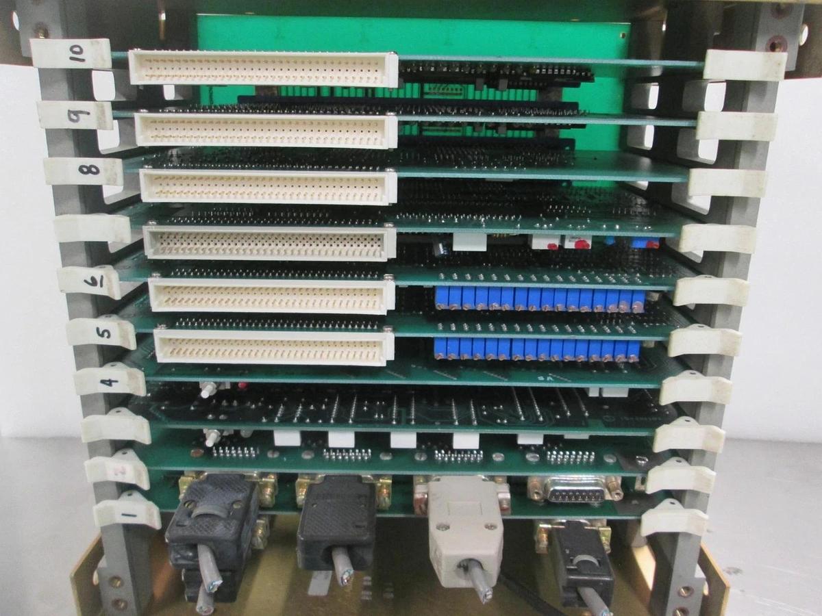 Used Semy Mypro Card Cage, 10 Slot, 11 PCB's, 600057-01 Mother Board, Used