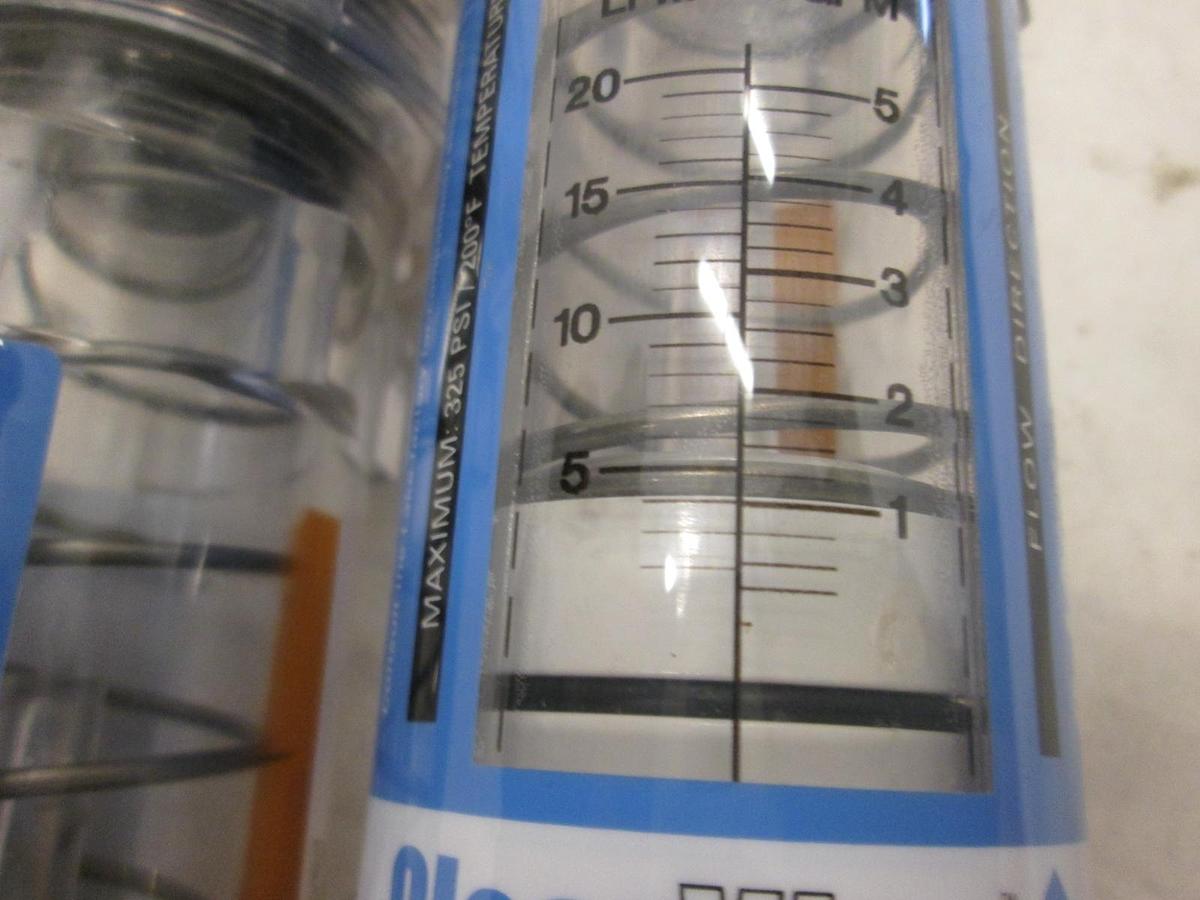 Used Clear View, Flow Meter Valve, CVCO5W3S, 5-20 LPM, 1-5 GPM, Used, Lot of 2