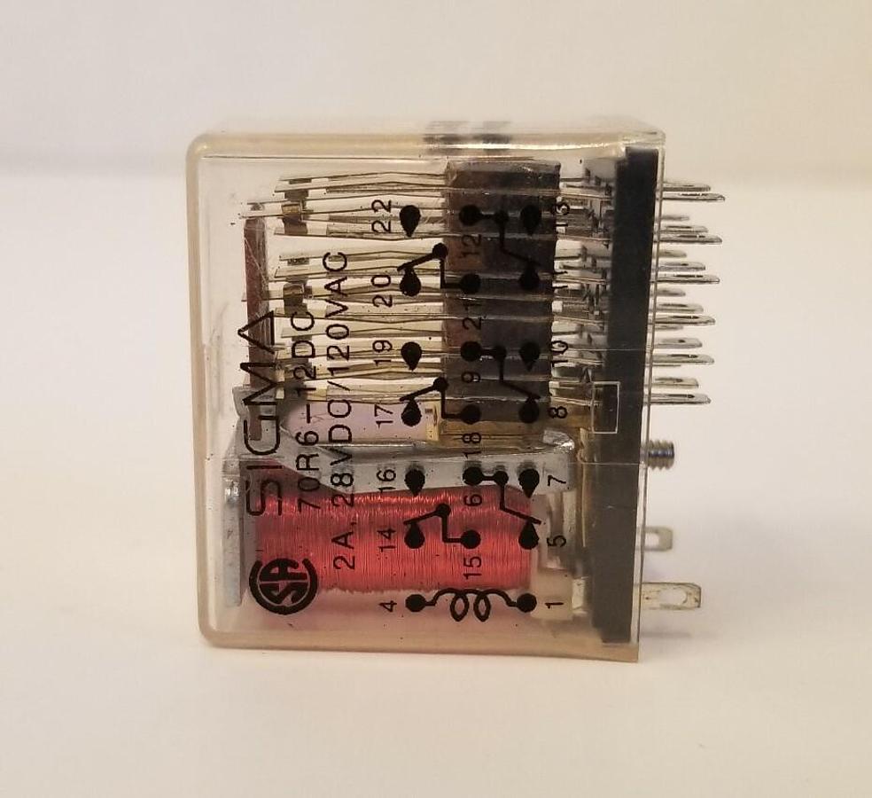 Sigma 70R6-12DC, 2A, 28VDC Relay, Used