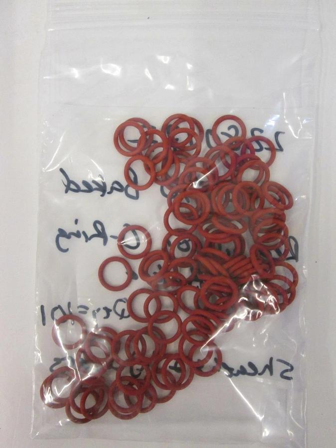 Used Pacific Rubber, 2280177, Silicone Baked Red 012S70, O-Ring Lot of 101