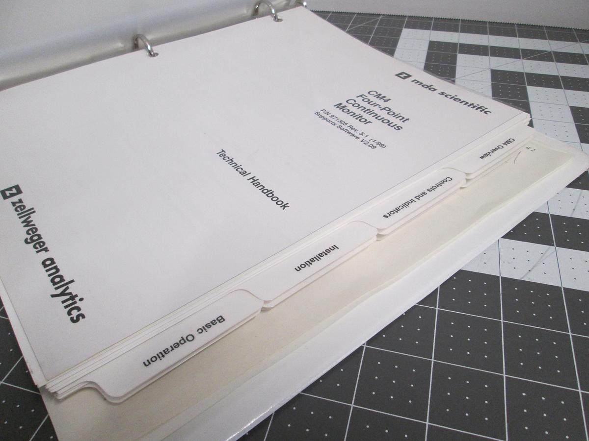 Used Zellweger Analytics, CM4 Four-Points Continuous Monitor Tech Manual 971305