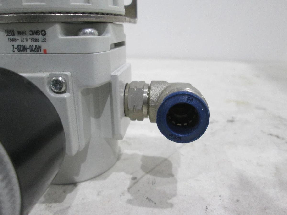 Used SMC, ARP30-N02B-Z, Regulator Assy w/ 0-.2MPa Gauge and Bracket, Used