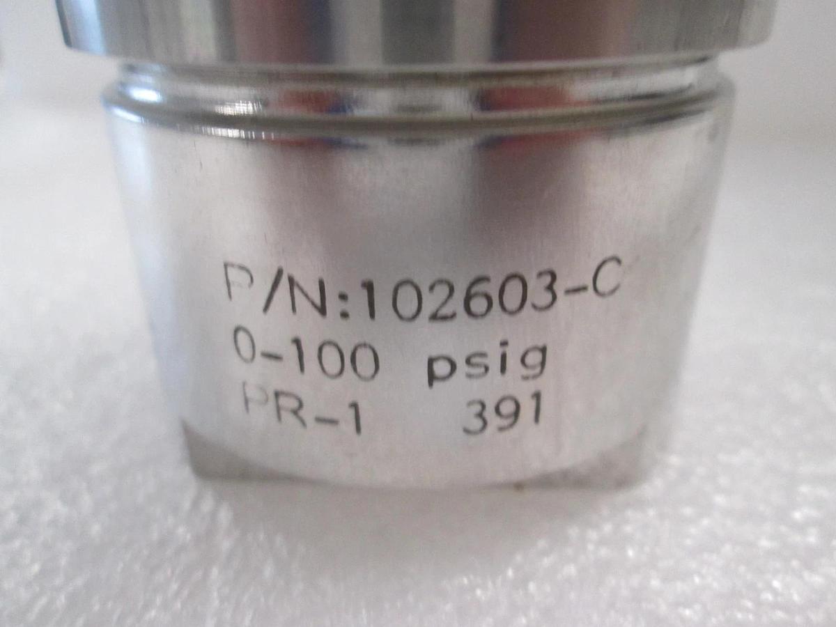 Used Go Calogic, 102603-C, PR-1, 0-100 PSIG, Regulator, New