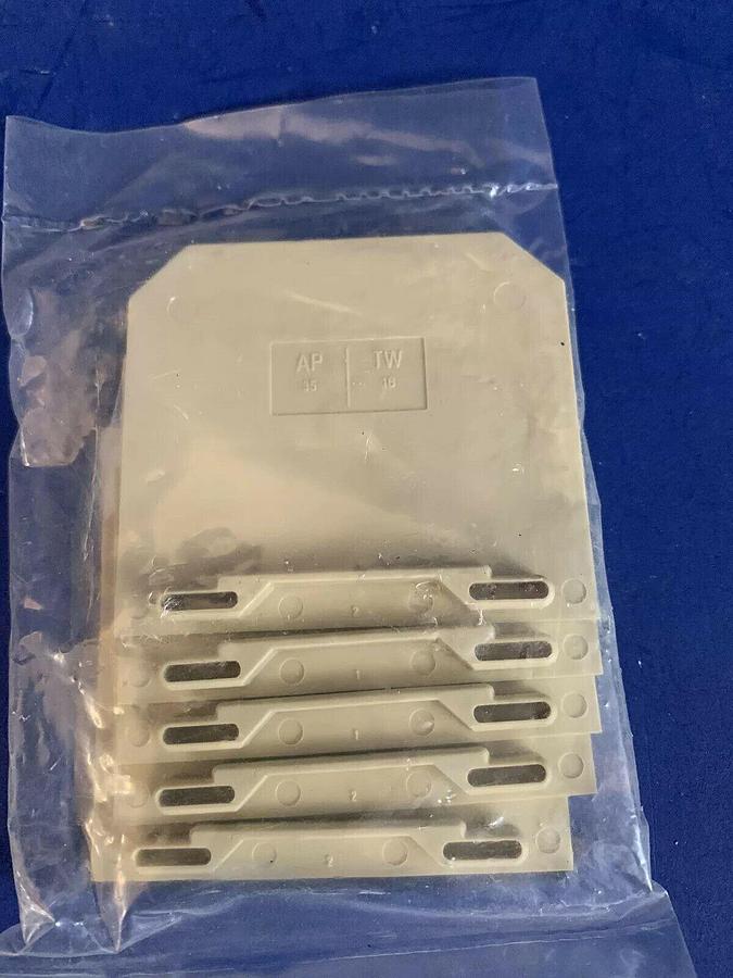 Used RS Components 425-730 End Covers for 35mm Terminals, Lot of 30