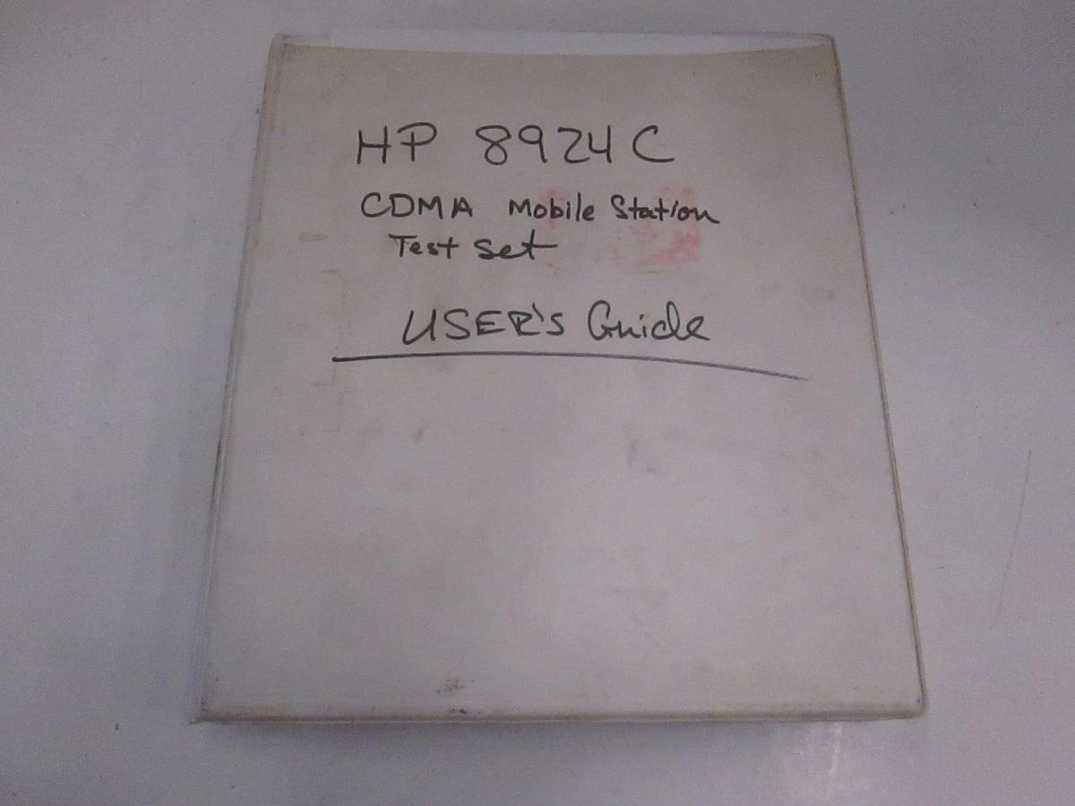 Used HP 8924C CDMA Mobile Station Test Set User's Guide, Used