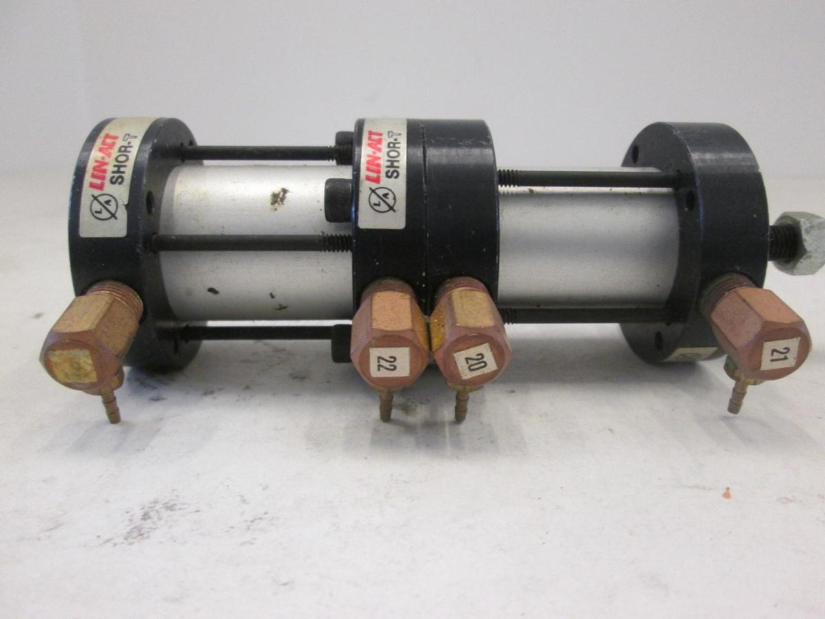 Used Lin-Act, Shor-T Pneumatic Cylinder, ST89-1918 w/ STCTM-1.125X1.5-4, Used