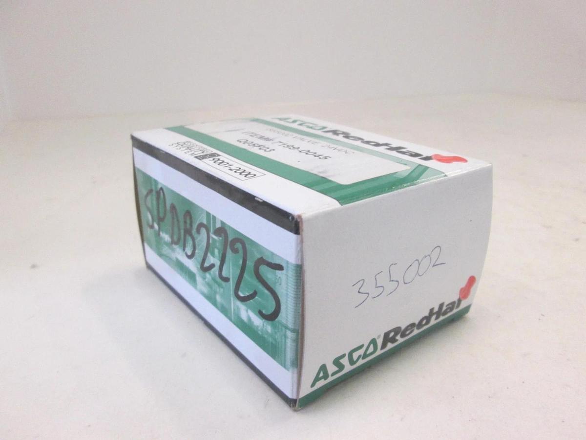 Asco, 355002, Solenoid Valve, 24 VDC, 60 PSI, New