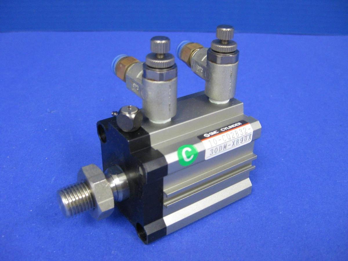 Used SMC 10-CQ2B32-30DM-XB9UX Pneumatic Air Cylinder, Used