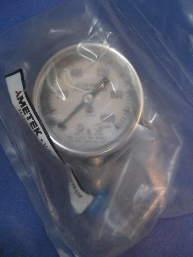 Ametek IPS-200-24SG Indicating Pressure Switch, Cleanroom, 0-1000 psi