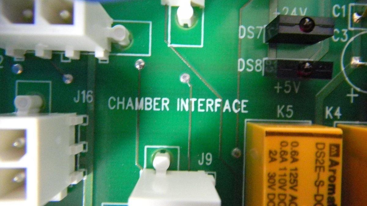 Used Lam Research 810-077393-002 Rev E2, Chamber Inter., PCB, Working When Removed