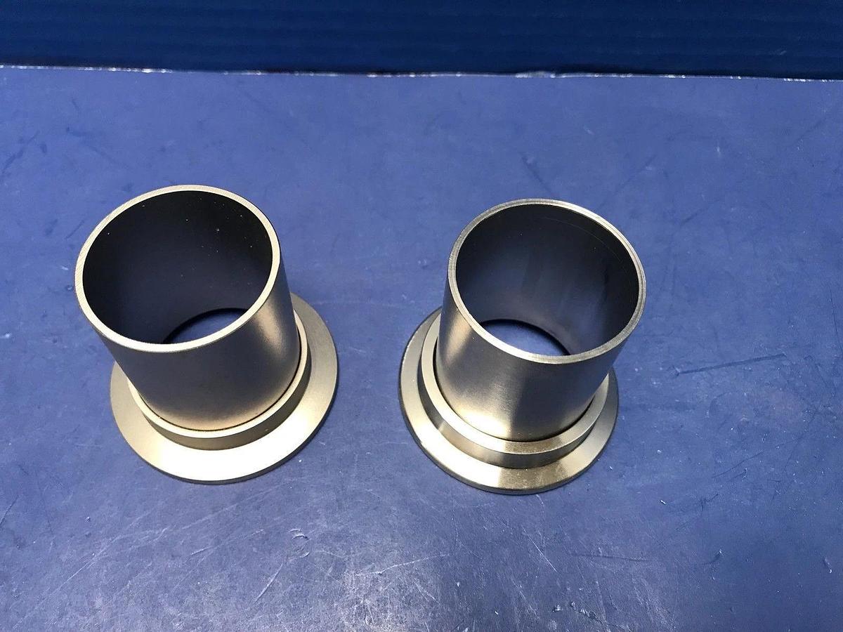 Stainless Steel Adapter, NW40 Flange to Tube Fitting, New, Lot of 2