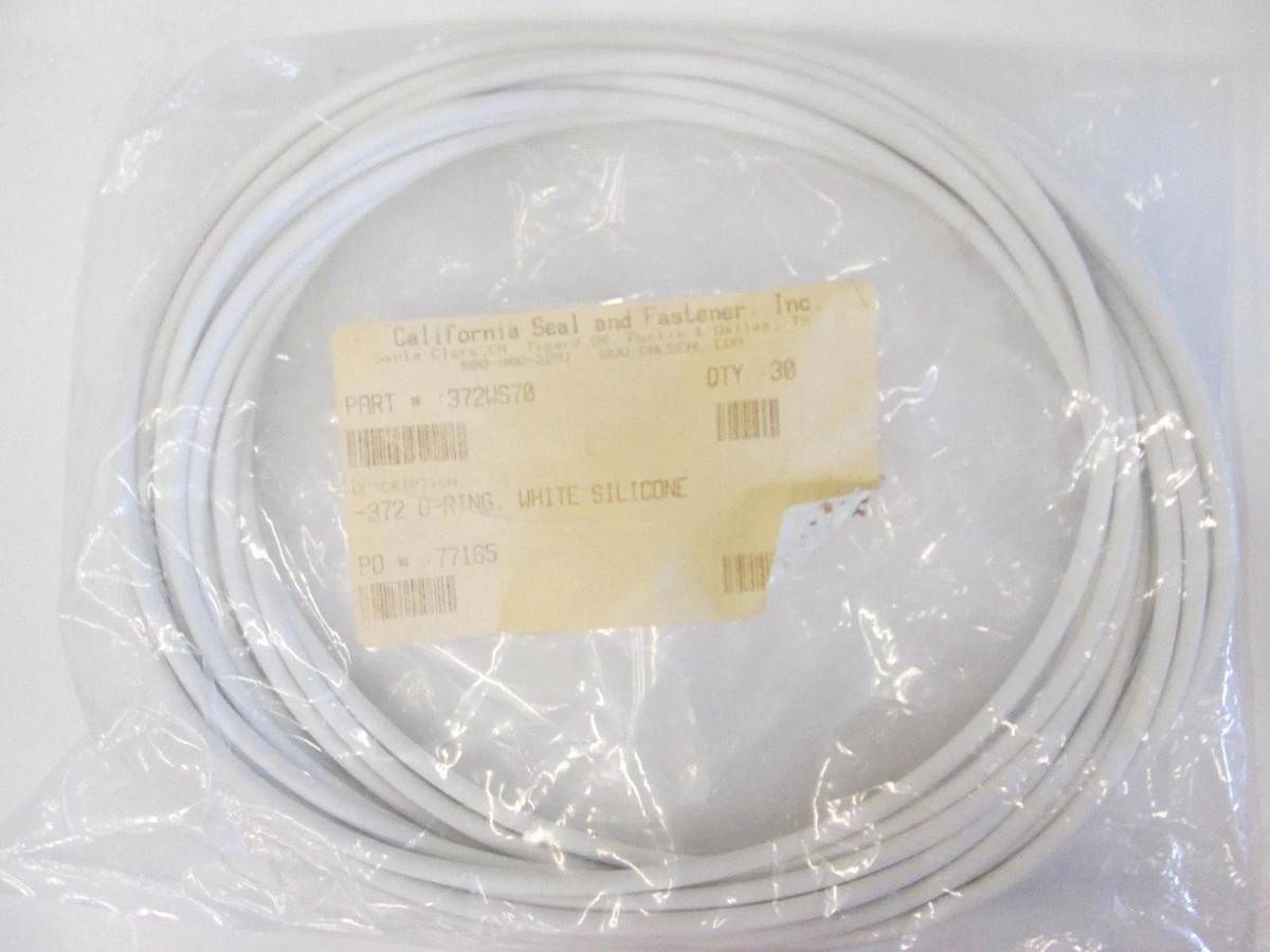 California Seal, 372WS70, White Silicone -372, O-Ring Lot of 30