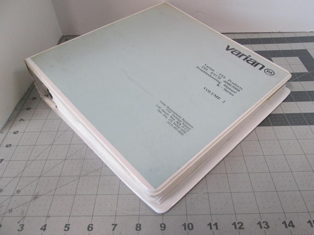 Used Varian, TEL Etch 4000/5000, Troubleshooting Manual, Volume 2, Used