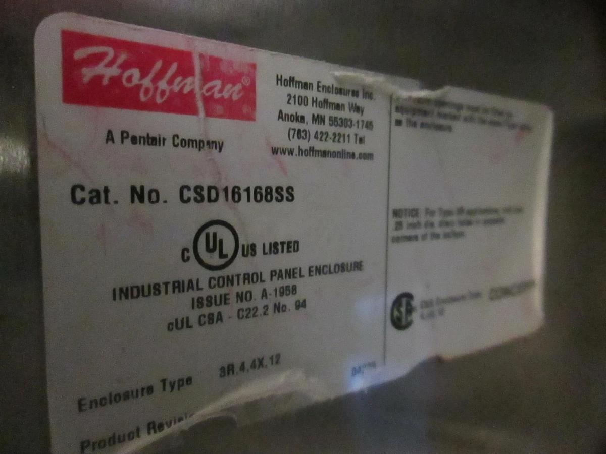 Used Hoffman, CSD16168SS, Stainless Steel Enclosure w/ Various Parts, Used