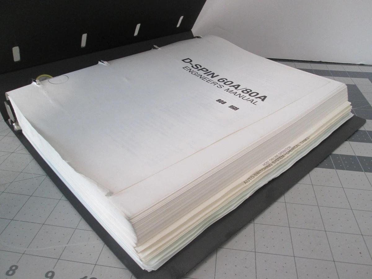 Used Screen, D-Spin 60A, Engineer's Manual, Used