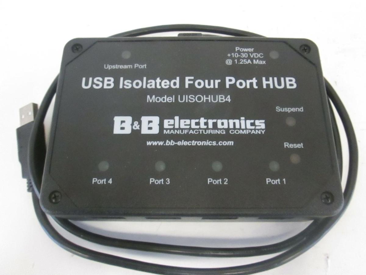Used B&B Electronics, USB Isolated Four Port Hub, UISOHUB4, Used