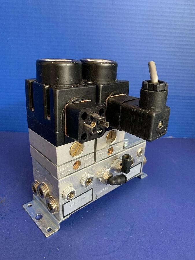 Used Humphrey M42E2  Solenoid Air Valve Assy w/ 2 Valves and MC-3 Manifold, Used