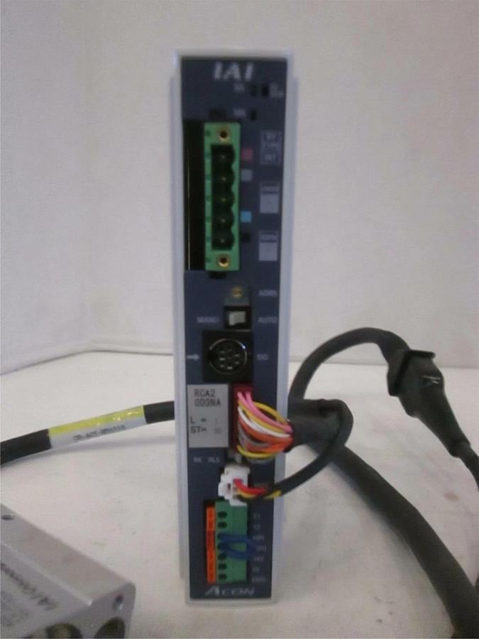 Used IAI, ACON-C-101-DV-0-0 Actuator Controller w/ RCA2-GD3NA Robo Cylinder, Used
