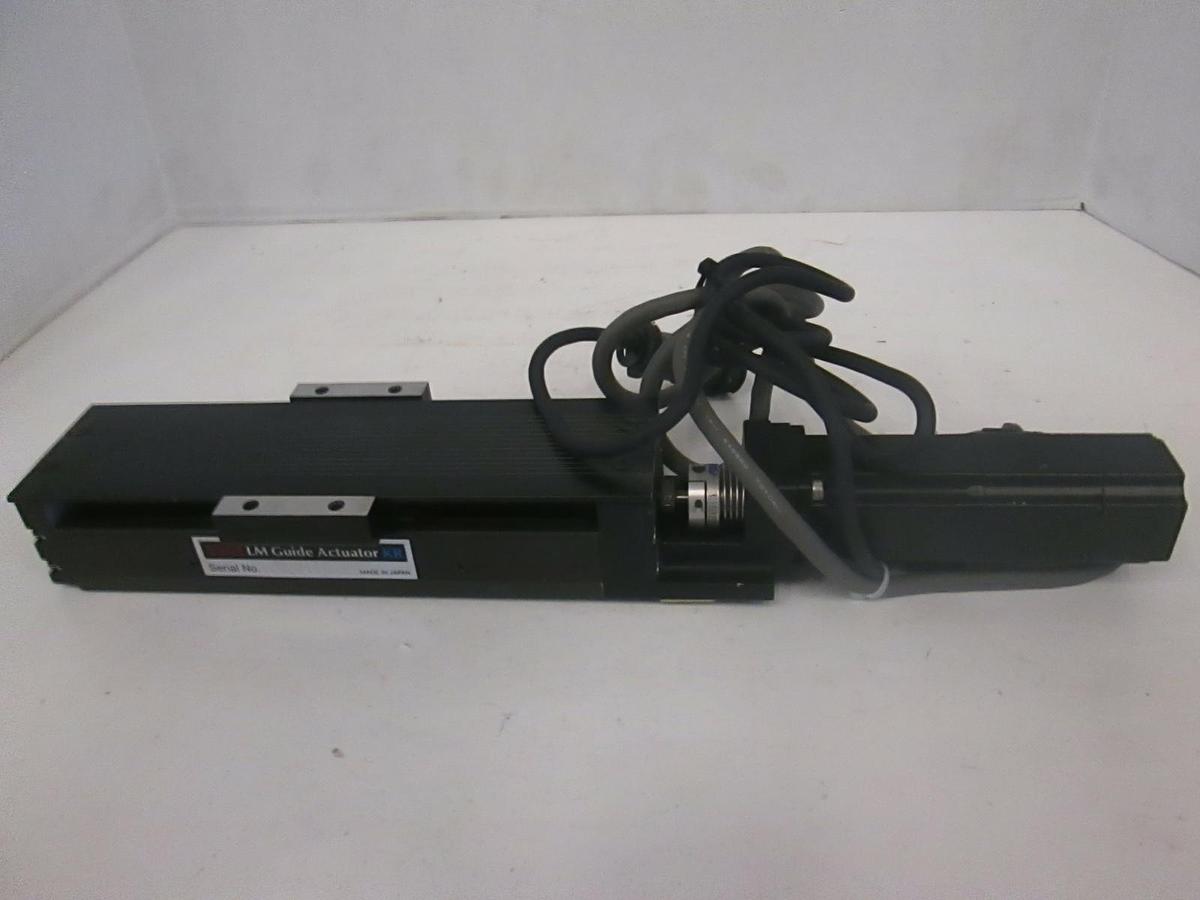 Used THK LM Guide Actuator KR w/ Simple Servo Motor 524-20-312B, Used