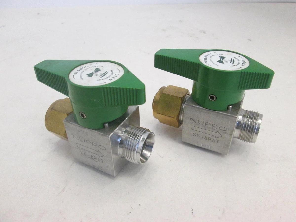 Used Nupro, SS-8P6T, 1/2" Plug Valve, Used, Lot of 2