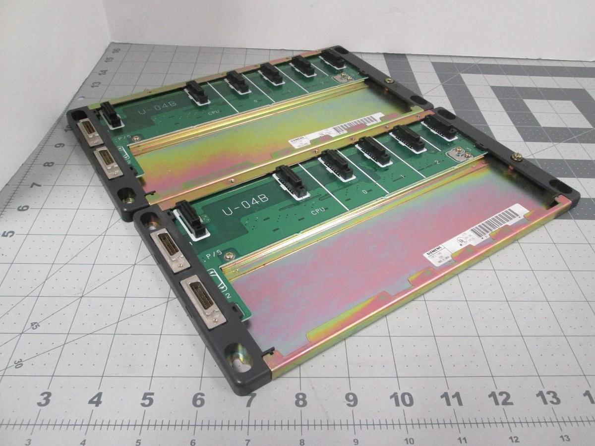 Used Siemens Simatic, U-04B 9303, Backplane 4 Slot Rack Module, Used, Lot of 2
