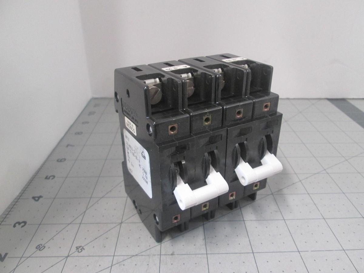 Used Airpax, IELHR11-1-62F-6.00-91-V, 6A, 2 Pole, Circuit Breaker, New, Lot of 2
