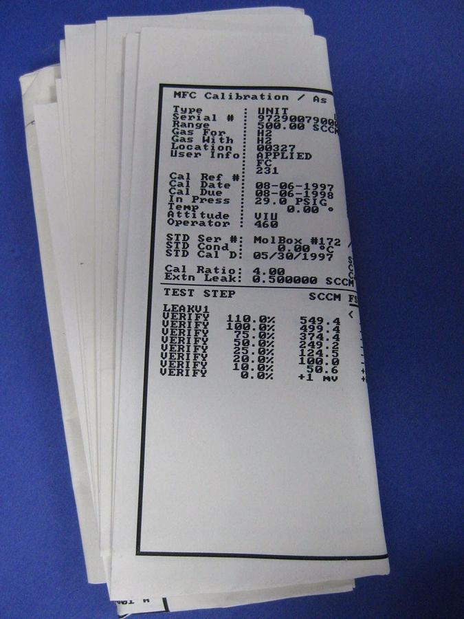 Used Unit UFC-1400N Mass Flow Controller, H2, 500 SCCM, 15 Pin D-Connector, Refurb
